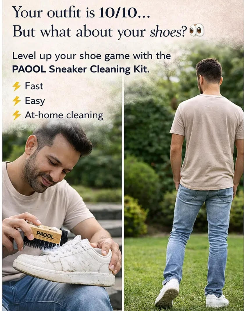 Paool sneaker cleaner product bottle